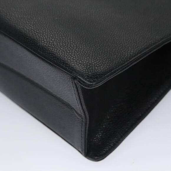 CHANEL Coco Mark Tote Bag Caviar Skin Black Gold CC - Picture 14 of 16